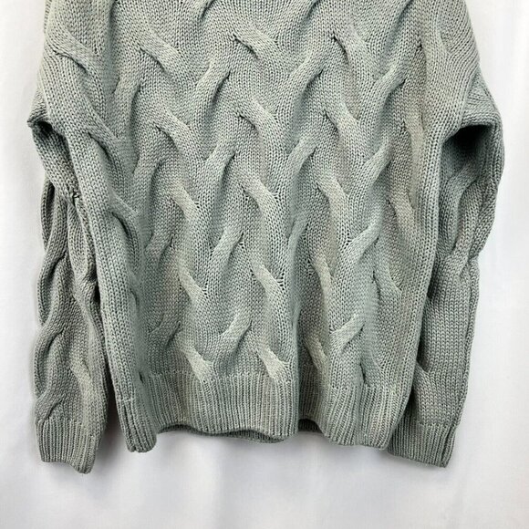 Macaron Womens Gray Knitted Long Sleeve Boat Neck Pullover Sweater Size Small - Picture 3 of 7